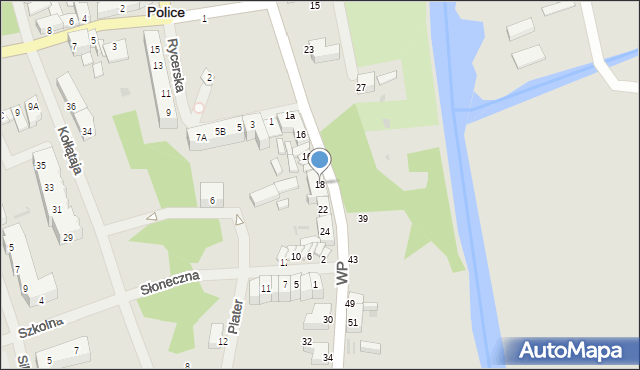 Police, Wojska Polskiego, 18, mapa Police