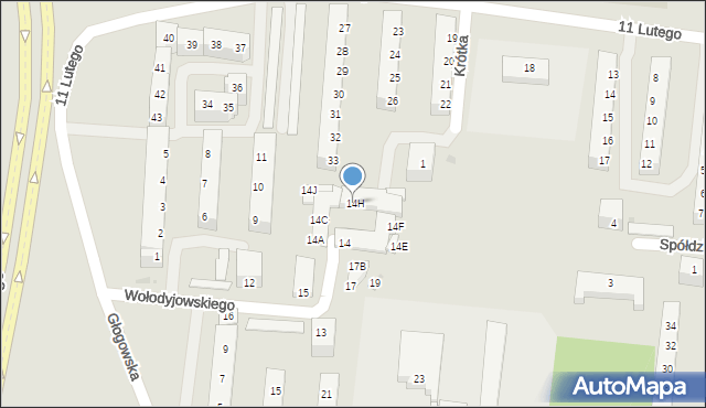 Polkowice, Wołodyjowskiego Michała, 14H, mapa Polkowice