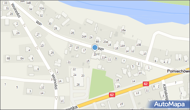 Pomiechówek, Wojska Polskiego, 13, mapa Pomiechówek