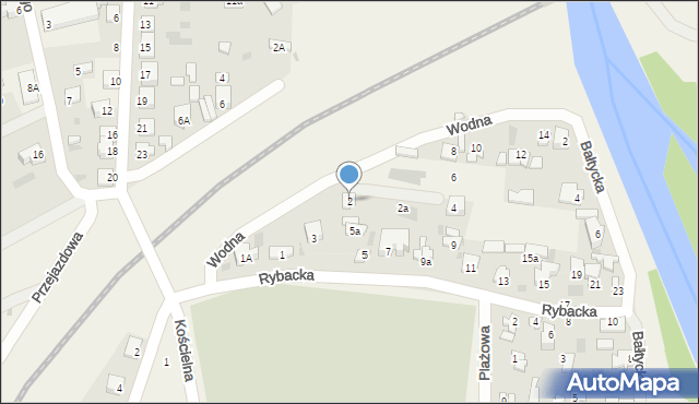 Pomiechowo, Wodna, 2, mapa Pomiechowo