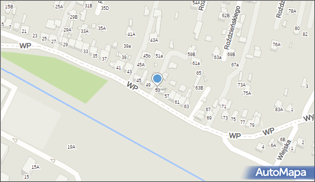 Poręba, Wojska Polskiego, 53, mapa Poręba