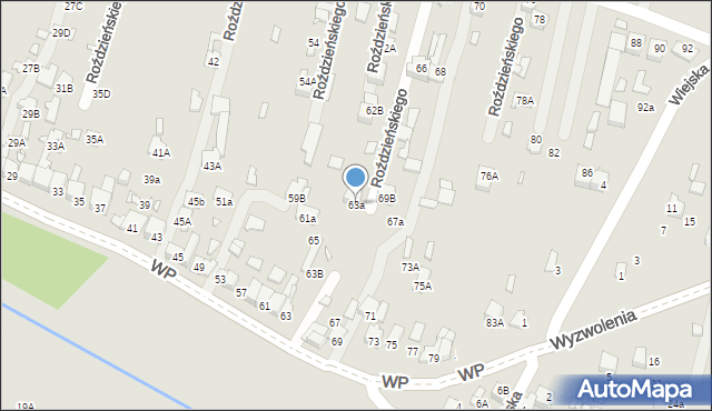 Poręba, Wojska Polskiego, 63a, mapa Poręba