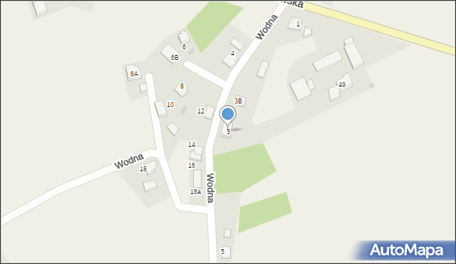 Poręba, Wodna, 3, mapa Poręba