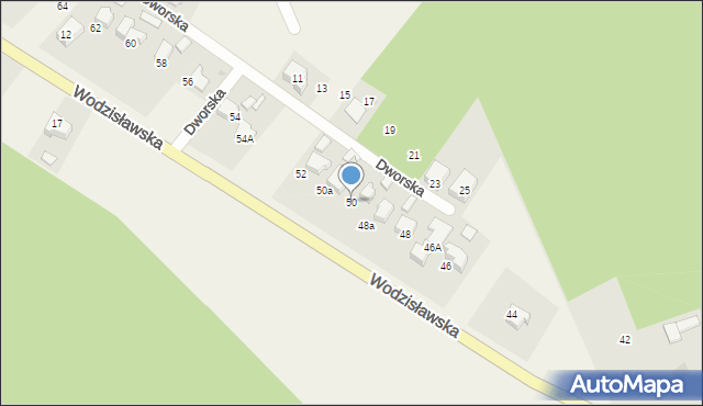 Poręba, Wodzisławska, 50, mapa Poręba