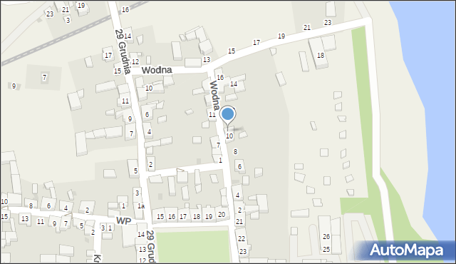 Powidz, Wodna, 10A, mapa Powidz