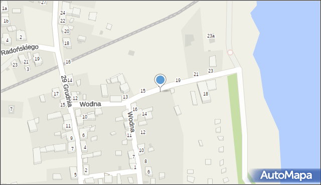 Powidz, Wodna, 16a, mapa Powidz