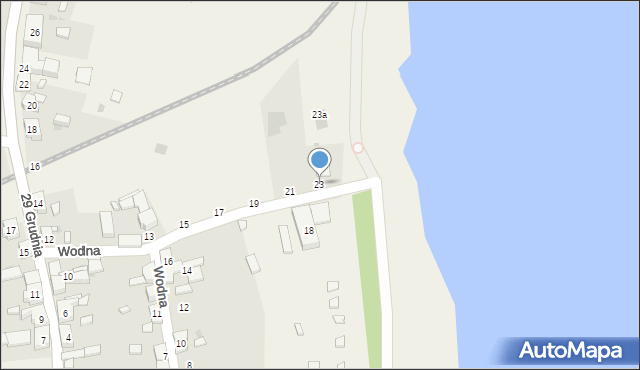 Powidz, Wodna, 23, mapa Powidz