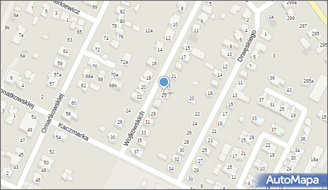 Poznań, Wojkowskich Julii i Antoniego, 25, mapa Poznania