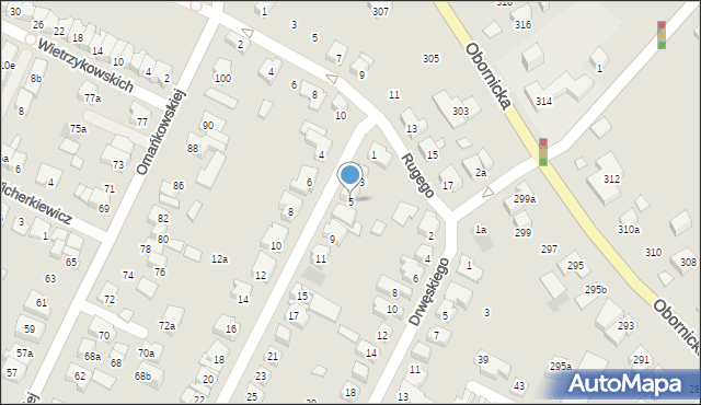 Poznań, Wojkowskich Julii i Antoniego, 5, mapa Poznania