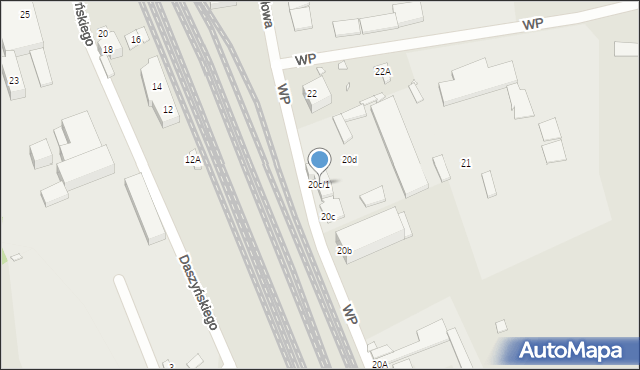 Prabuty, Wojska Polskiego, 20cb, mapa Prabuty