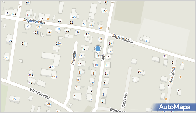 Prochowice, Wojska Polskiego, 12, mapa Prochowice