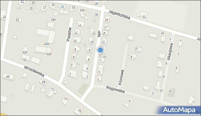 Prochowice, Wojska Polskiego, 9, mapa Prochowice