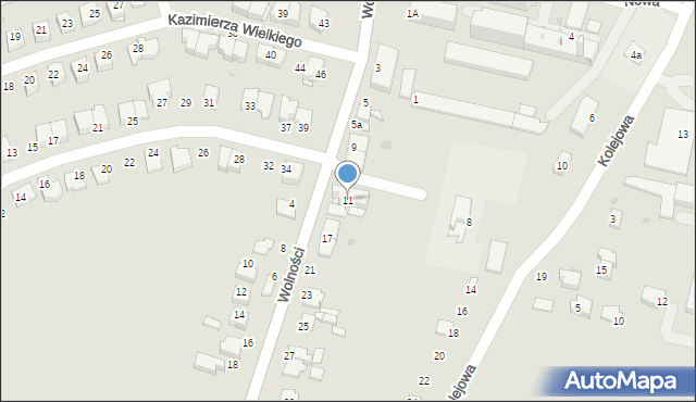 Proszowice, Wolności, 11, mapa Proszowice