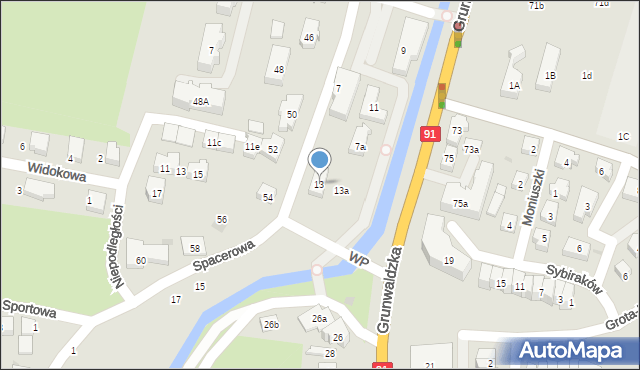 Pruszcz Gdański, Wojska Polskiego, 13, mapa Pruszcz Gdański