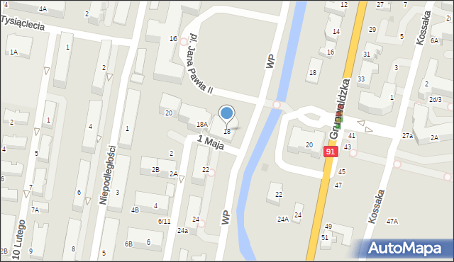 Pruszcz Gdański, Wojska Polskiego, 18, mapa Pruszcz Gdański