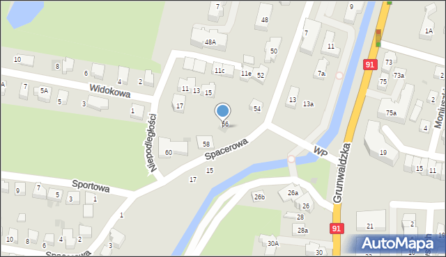 Pruszcz Gdański, Wojska Polskiego, 56A, mapa Pruszcz Gdański