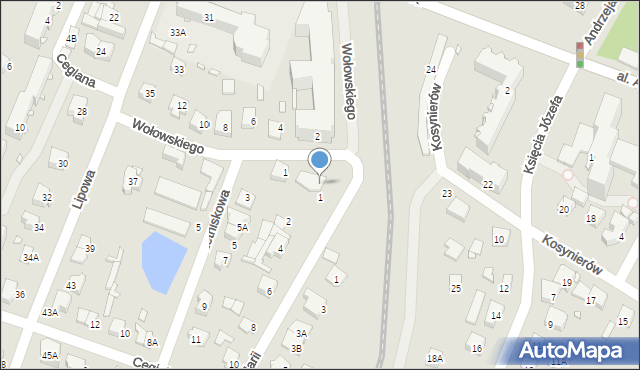 Pruszków, Wołowskiego Stanisława, 1, mapa Pruszków