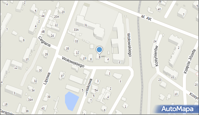 Pruszków, Wołowskiego Stanisława, 6, mapa Pruszków