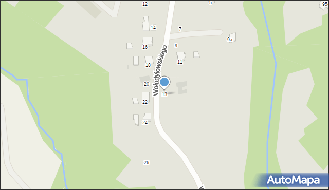 Przemyśl, Wołodyjowskiego Michała, 13, mapa Przemyśla