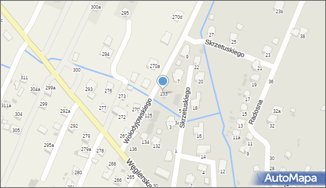 Przemyśl, Wołodyjowskiego Michała, 133, mapa Przemyśla