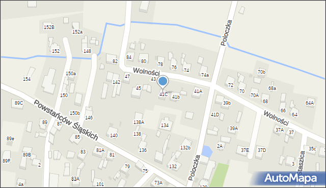 Przyszowice, Wolności, 41C, mapa Przyszowice