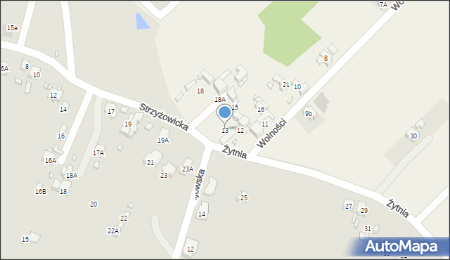 Psary, Wolności, 13, mapa Psary