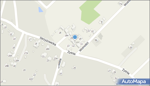 Psary, Wolności, 14, mapa Psary