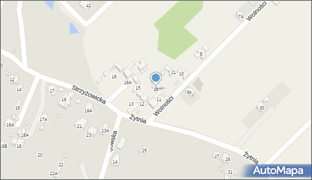 Psary, Wolności, 16, mapa Psary