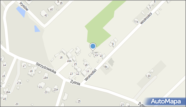 Psary, Wolności, 22, mapa Psary