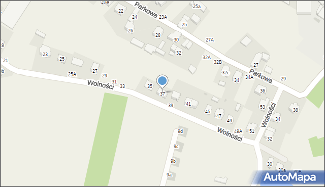 Psary, Wolności, 37, mapa Psary
