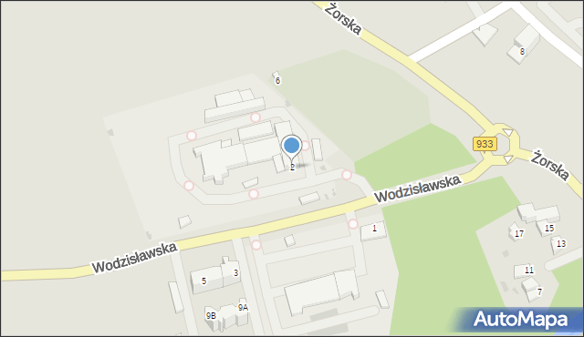 Pszczyna, Wodzisławska, 2, mapa Pszczyny