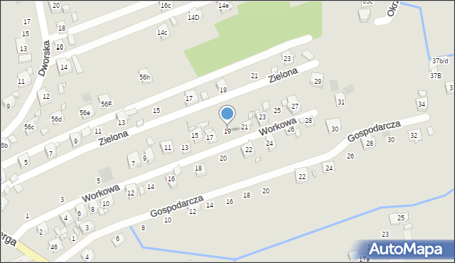 Pszów, Workowa, 19, mapa Pszów
