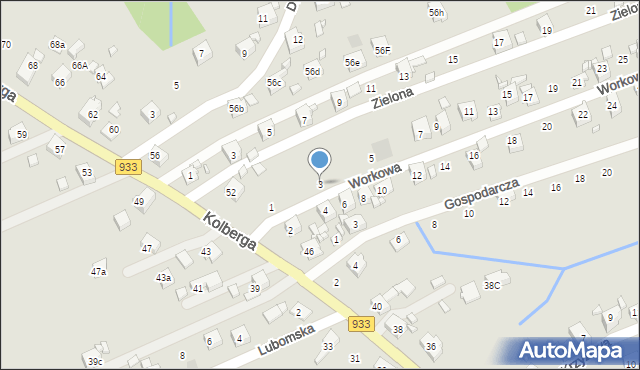 Pszów, Workowa, 3, mapa Pszów