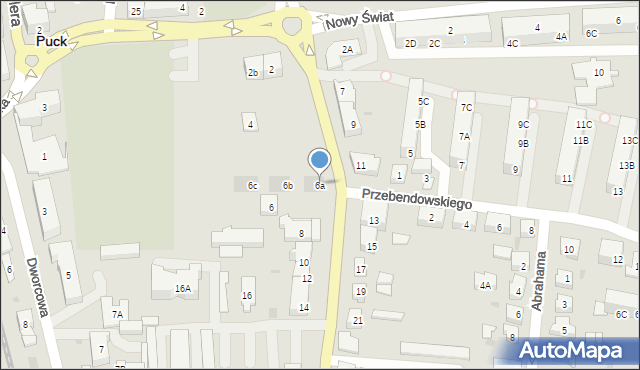 Puck, Wojska Polskiego, 6a, mapa Puck