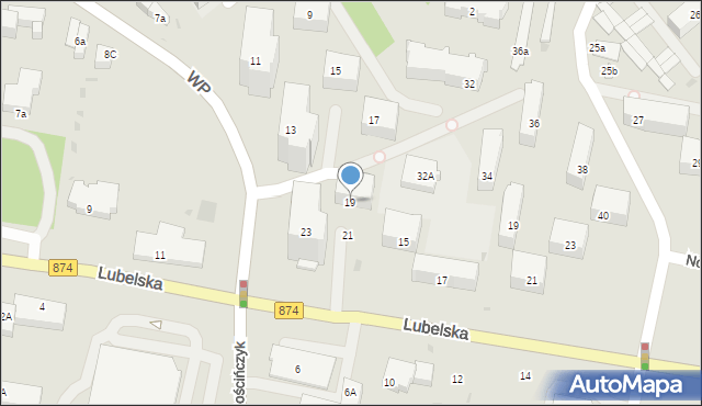 Puławy, Wojska Polskiego, 19, mapa Puław