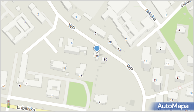 Puławy, Wojska Polskiego, 6a, mapa Puław