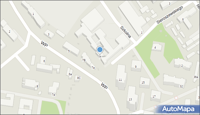 Puławy, Wojska Polskiego, 7, mapa Puław