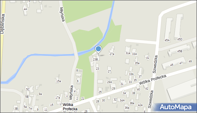 Puławy, Wólka Profecka, 23C, mapa Puław