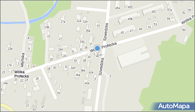 Puławy, Wólka Profecka, 42, mapa Puław