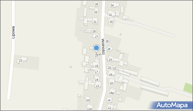 Pyrzowice, Wolności, 23, mapa Pyrzowice