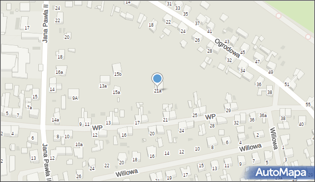 Pyrzyce, Wojska Polskiego, 21a, mapa Pyrzyce