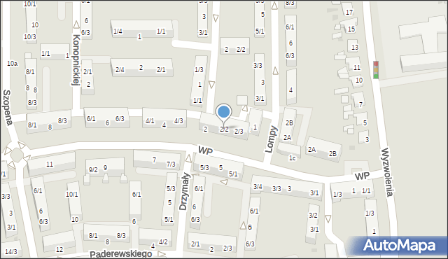 Pyskowice, Wojska Polskiego, 2/2, mapa Pyskowice