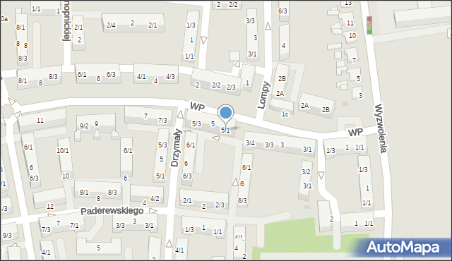 Pyskowice, Wojska Polskiego, 5/1, mapa Pyskowice