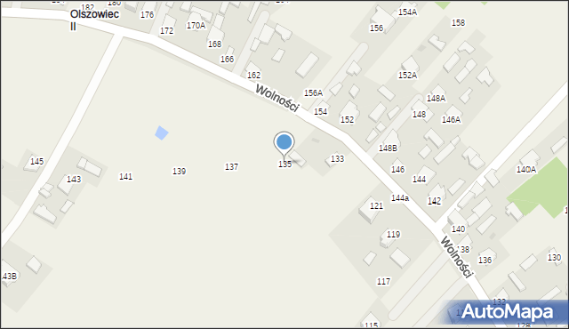 Pysznica, Wolności, 135, mapa Pysznica