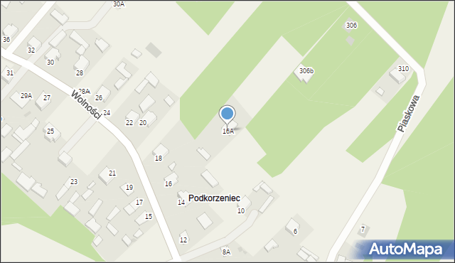 Pysznica, Wolności, 16A, mapa Pysznica