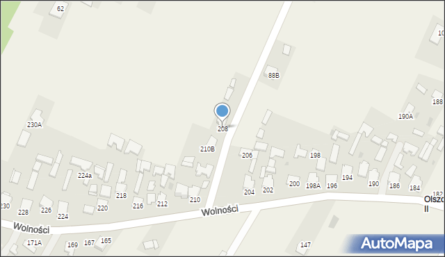 Pysznica, Wolności, 208, mapa Pysznica