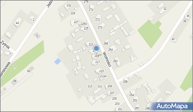 Pysznica, Wolności, 219, mapa Pysznica