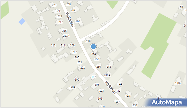 Pysznica, Wolności, 254, mapa Pysznica