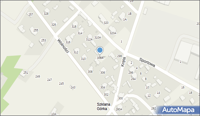 Pysznica, Wolności, 308A, mapa Pysznica