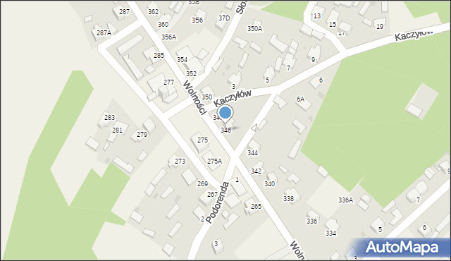 Pysznica, Wolności, 346, mapa Pysznica